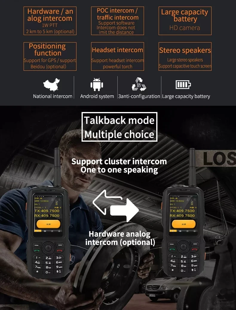 A18 мобильный телефон PTT Zello Walkie talkie IP67 Водонепроницаемый MT6572 Android смартфон 2G/3G Две sim-карты Русская клавиатура