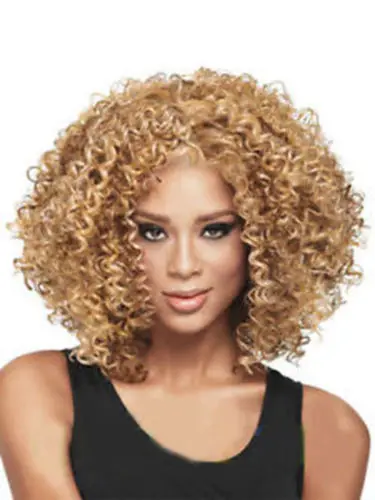 Rh2884 бесплатная доставка дамы мода женщин короткий Mix блондинкой завитые