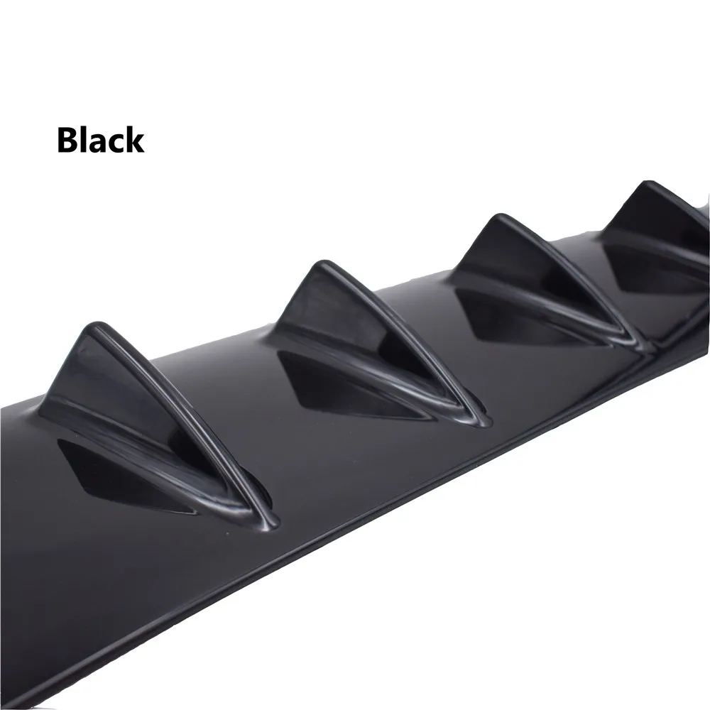 Красный Автомобильный диффузор губа на задний бампер 7 плавник Акула спойлер для