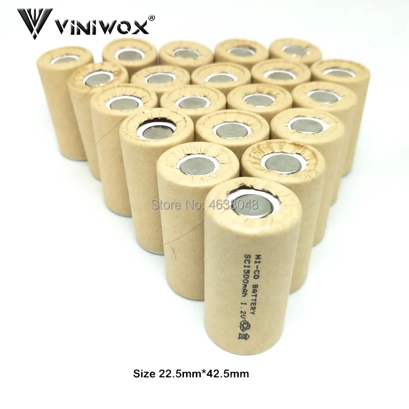 SC аккумуляторные батареи 1500mAh 1,2 V Subc Ni-CD для электрического инструмента Makita AEG Black& Decker робот Bosch Электроинструмент батареи