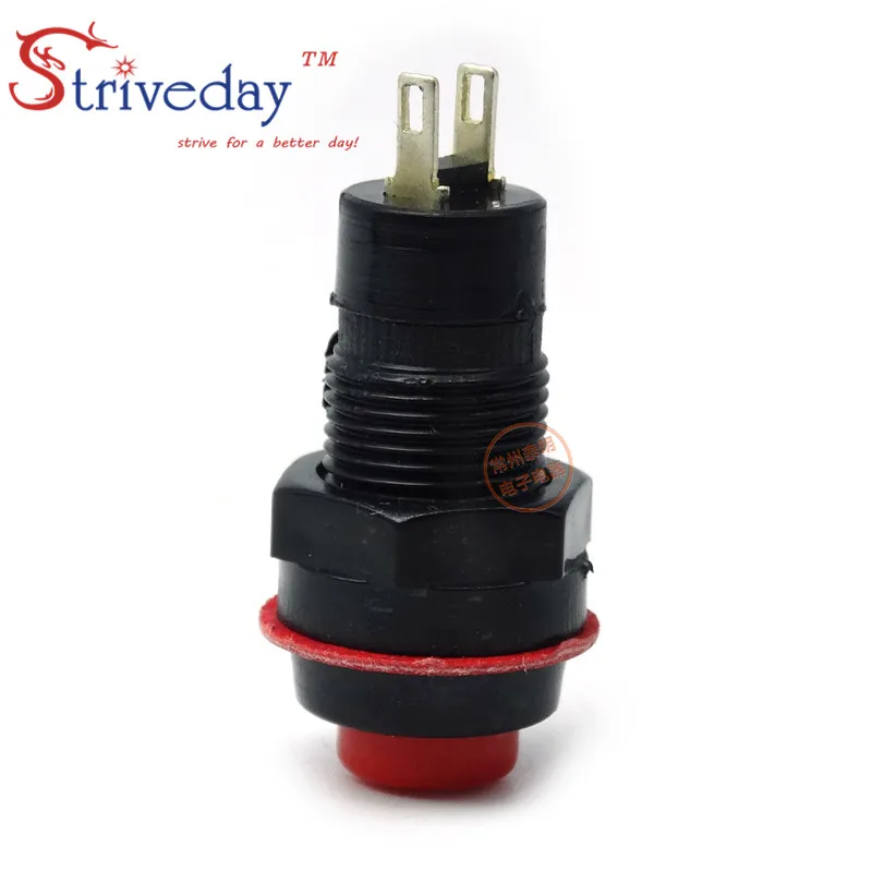 10pcs/lot 10mm red green Self locking Mini button switch DS-211 power DIY | Обустройство дома