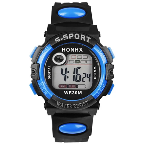 Спортивные цифровые светодиодные наручные часы унисекс кварцевый светильник с
