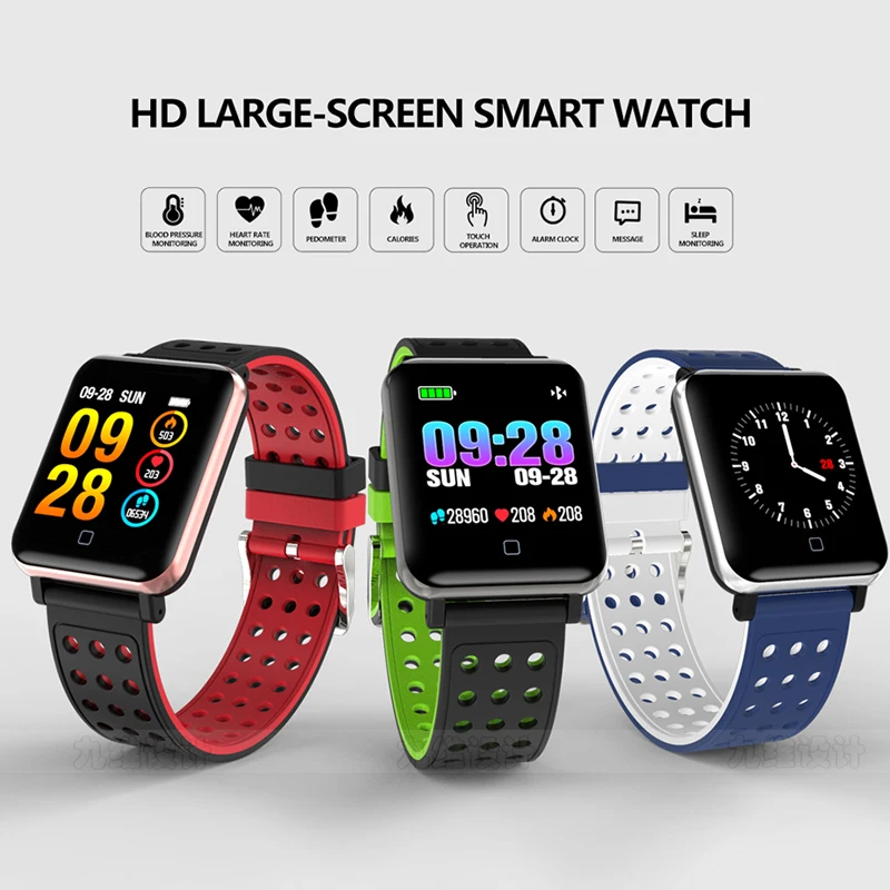 Умные браслеты наручные часы монитор артериального давления пульсометр