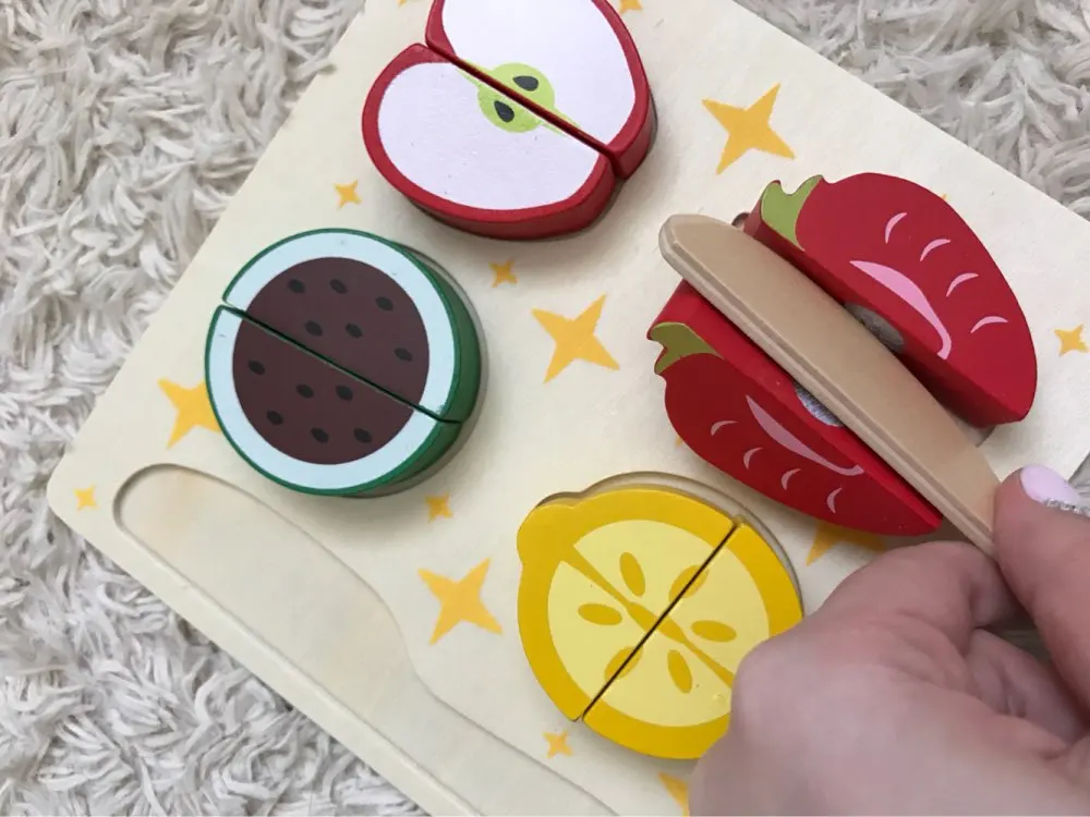 Прямая деревянная игрушка кухонная резка фрукты овощи десерт дети готовка Кухня Еда ненастоящая Игра Головоломка Развивающие игрушки
