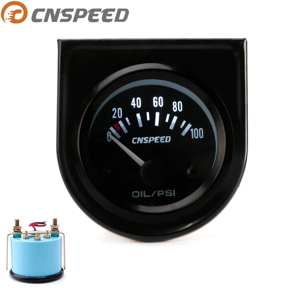 CNSPEED 2 &quot52 мм 12 В Автомобильный датчик давления масла 0 100PSI с датчиком