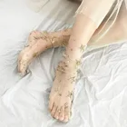 2018 новые летние модные сказочные женские прозрачные чулочно-носочные изделия со звездами многоцветные тонкие блестящие сетчатые тюлевые Прозрачная сетка носки хит продаж Mujer