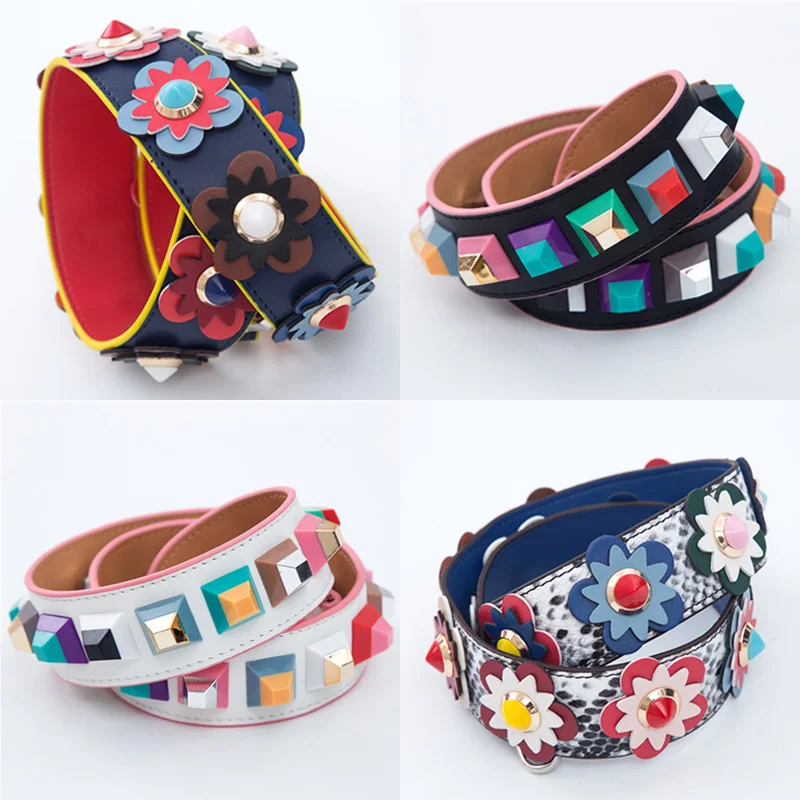 MSMO Strapper You кожаная сумка с цветком ремень на ремне Аксессуары Ремни длинные сумки