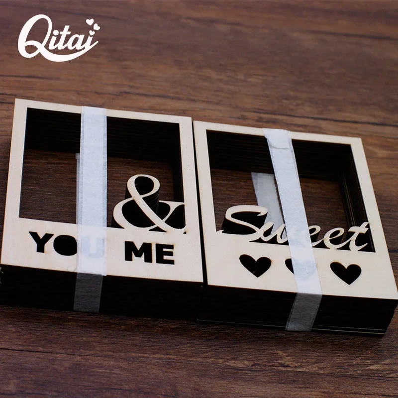 Цитай 24 шт./лот рамка Форма сладкий You& Me деревянный для украшения дома и офиса Аксессуары свадебные подарки DIY Скрапбукинг Wf125