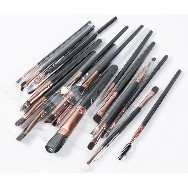 Коричневый Профессиональный набор кистей для макияжа 20 шт. пудра основа подводка