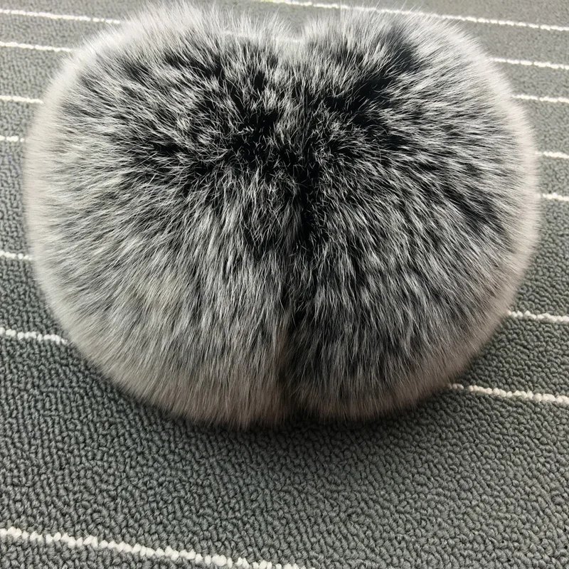 Зимние женские теплые наушники из натуральной лисы ультраяркие имитация женских