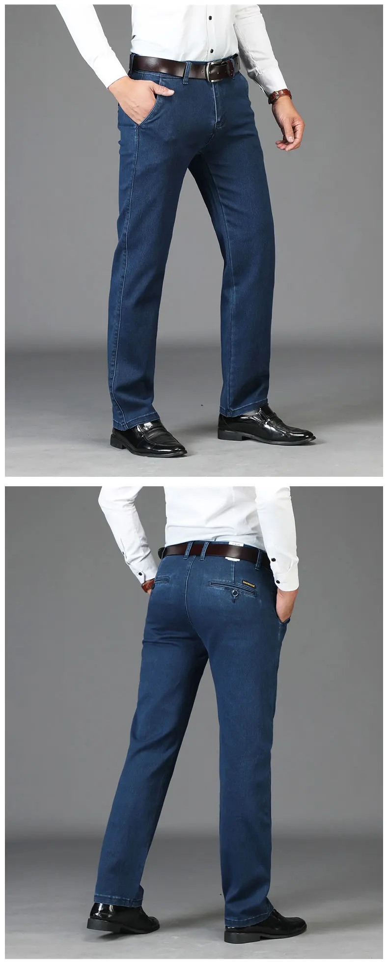 Весна-осень, джинсы с высокой талией, мужские, стрейчевые, брендовые, мужские, мешковатые, джинсовые штаны, классические, черные, мужские, s, качественные, деловые джинсы, Комбинезоны