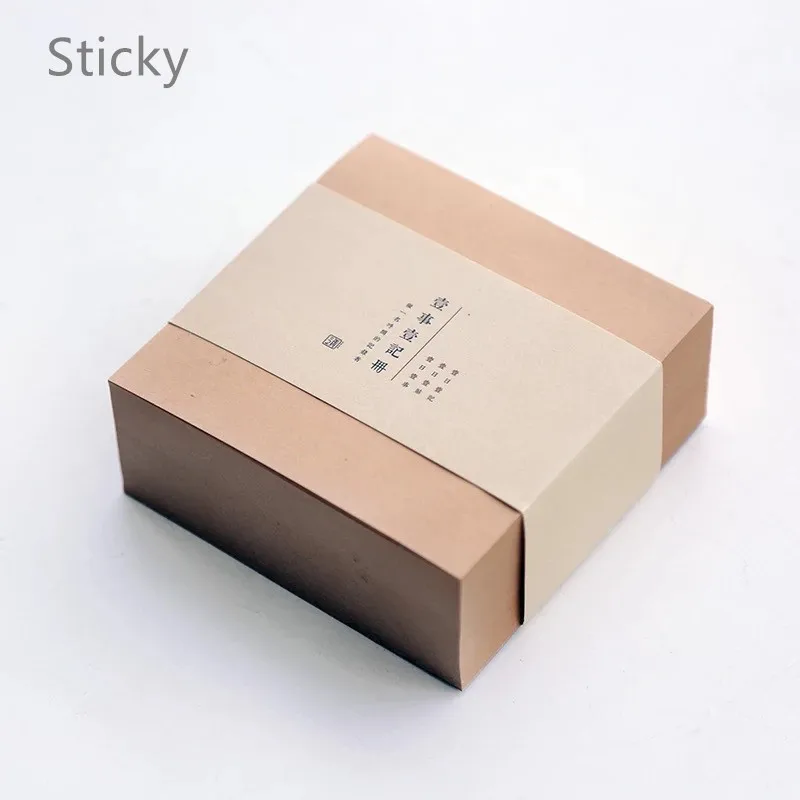 sticky brown 400 листов, корейские Kawaii, милые канцелярские принадлежности, Липкие заметки, офисные принадлежности, наклейки для планировщика, скрапбукинг, блокнот для заметок, квадратный блокнот - Цвет: sticky brown
