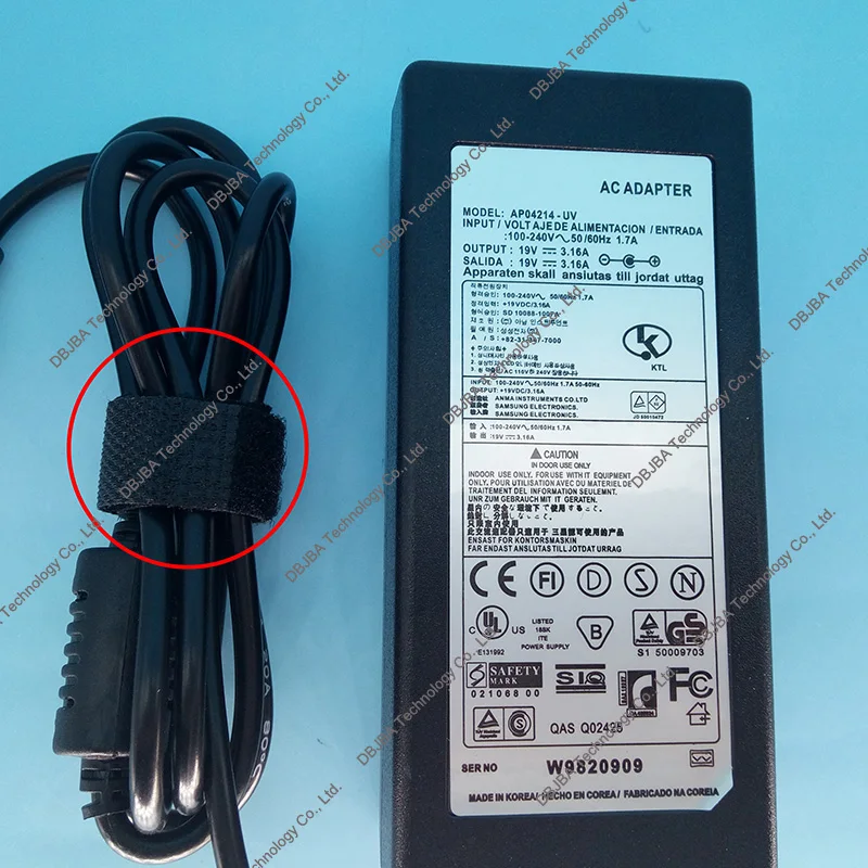 Адаптер переменного тока для Samsung Power зарядное устройство ноутбука 19 в 6019 А
