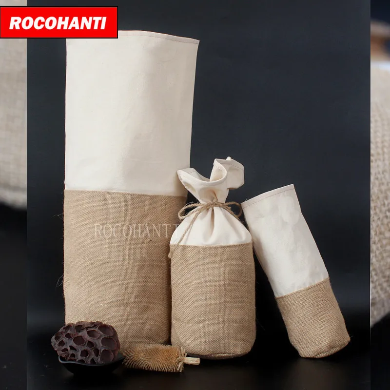 Маленькие зернистые мешки с круглым дном 10х джутовый мешок для риса хлопковая