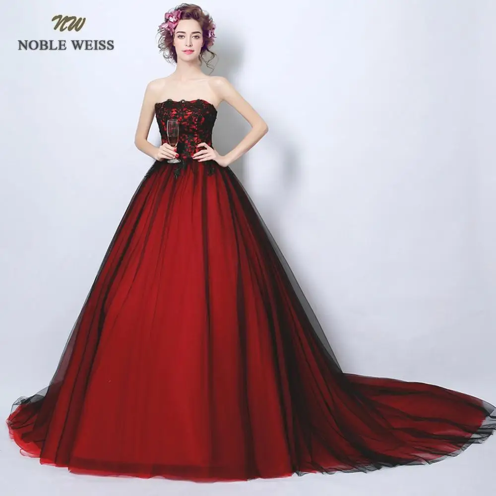 NOBLE WEISS A-Line Вечерние платья Длинные Сексуальные тюлевые на заказ аппликации Бисероплетение вечерних платьев вечерние официальные платья - Цвет: picture color
