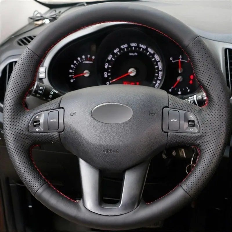 Кожаный чехол для рулевого колеса Kia Sportage 3 2011 2014 Ceed 2010|Чехлы на руль| |