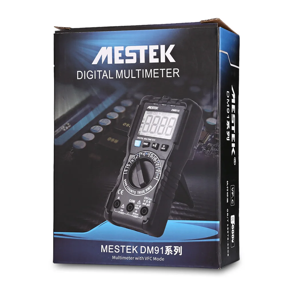 Мультиметр MESTEK DM91A Ручной цифровой мультиметр с ЖК дисплеем 9999 отсчетов ручные