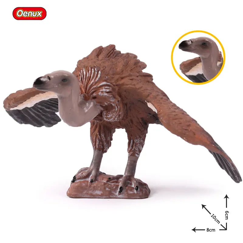 Фигурки животных Oenux Raptor Cinereous фигурки птиц Коллекционная модель совы обучающая