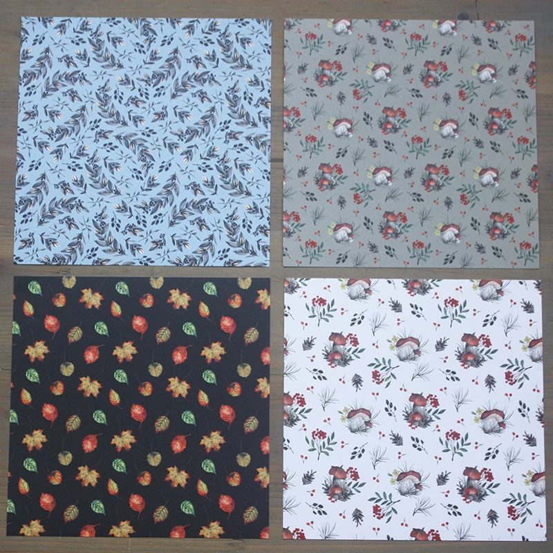 

YPP CRAFT 12pcs 6" Single-side Printed Autumn Fale creative papercraft art paper handmade scrapbooking kit set book