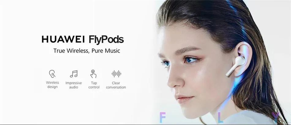 Huawei Honor flypods Беспроводной наушники Bluetooth 4,2 Hi-Fi HI-RES Беспроводной аудио IP54 Водонепроницаемый кран управления Беспроводной заряда