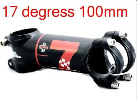 17 degree 100mm UNO 7 велосипедный стержень Kalloy ultralight-7 17 градусов MTB Alu 7050 31,8 мм 60 70 мм 80 мм 90 мм 100 110 120 130 мм велосипедный стержень king alloy - Цвет: 17 degree 100mm