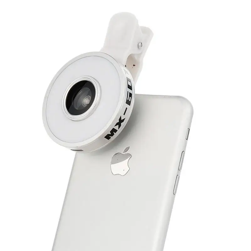 Набор объективов для телефона 6 в 1 светодиодная вспышка рыбий глаз