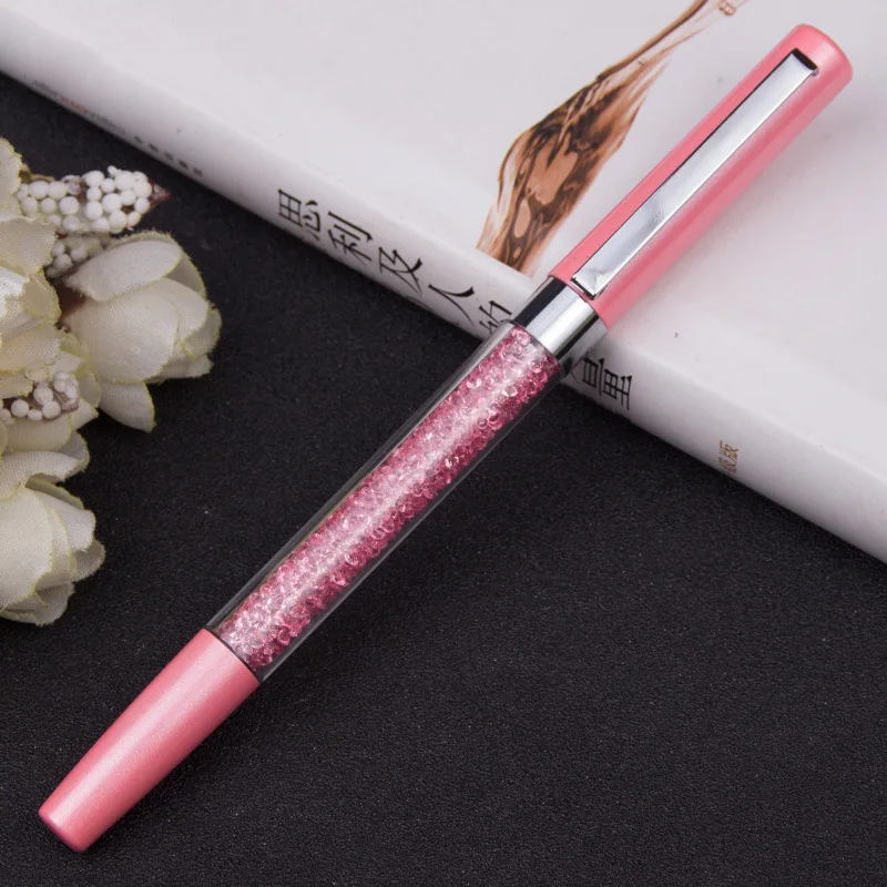 Pink Новые креативные алмазные металлические шариковые ручки, подарок на заказ, кристальная ручка, подпись в офисе, рекламная ручка, офисные студенческие канцелярские принадлежности - Цвет: Pink