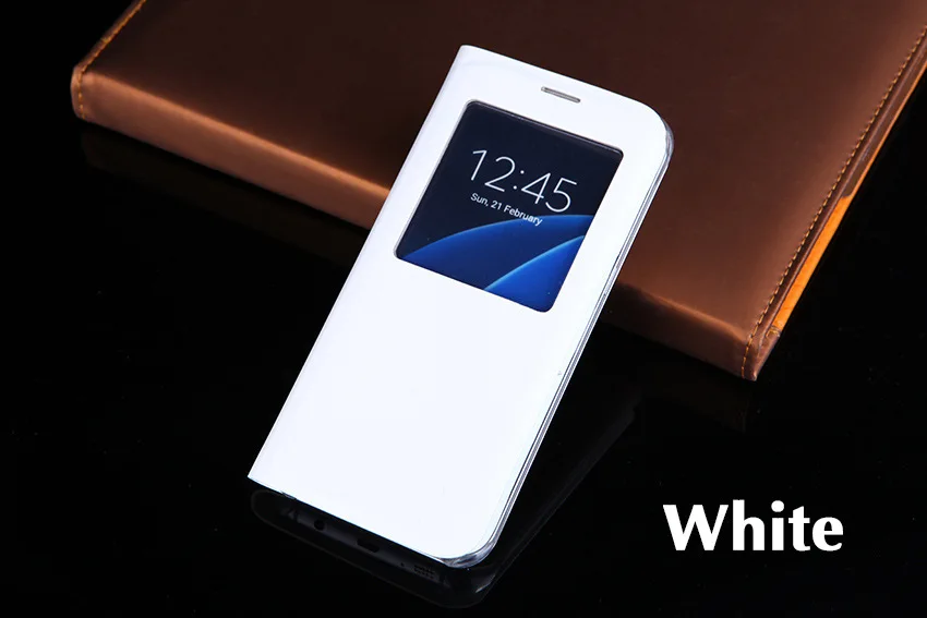 S7edge флип-чехол для samsung S7 edge, чехол с окошком для Galaxy S8 Plus, кожаный чехол для телефона s, флип-чехол для мобильного телефона S8plus G935 G935F G930F