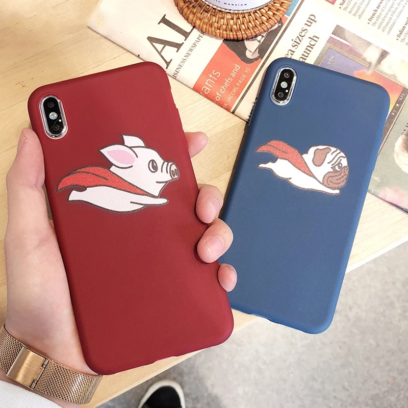 Прекрасный чехол для телефона с рисунком поросенка iphone XS XR X 7 6 S 8 Plus максимальный