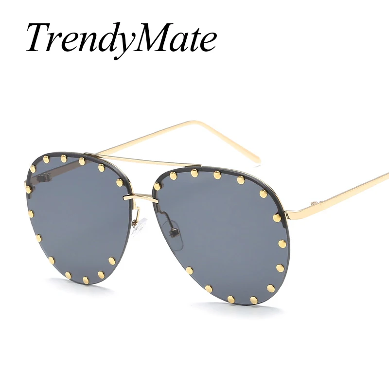 Солнцезащитные очки оверсайз для мужчин и женщин модные большие черные с