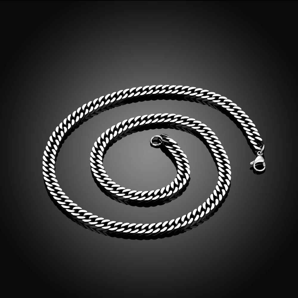 5 мм ширина Нержавеющей стали Цепи Ожерелье Хлыстом 24 дюйм(ов) нержавеющей 316L Для