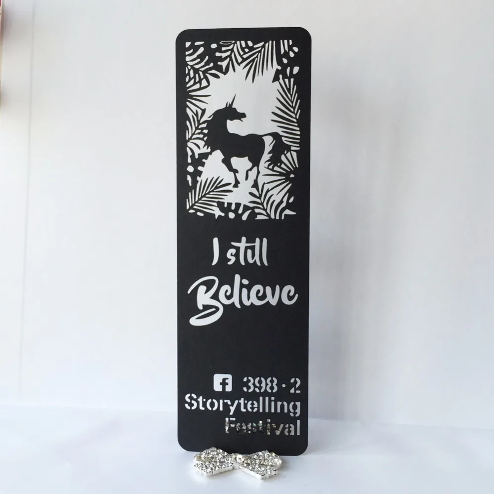 

Lovely Cute Hourse Design Paper Bookmark Black Book Holder for Book Paper Creative Gift Korean Stationery Free shipping