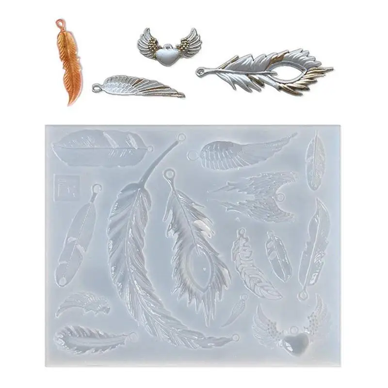 

Feather Wing Shape Necklace Pendant Epoxy Resin Silicone Mold,Crafting Clay,Jewelry Earrings Making,DIY Mobile Phone Decoratio