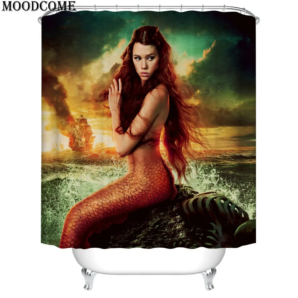 

blue ocean Mermaid shower curtain 3d waterproof curtain shower drop shipping shower curtain fabric