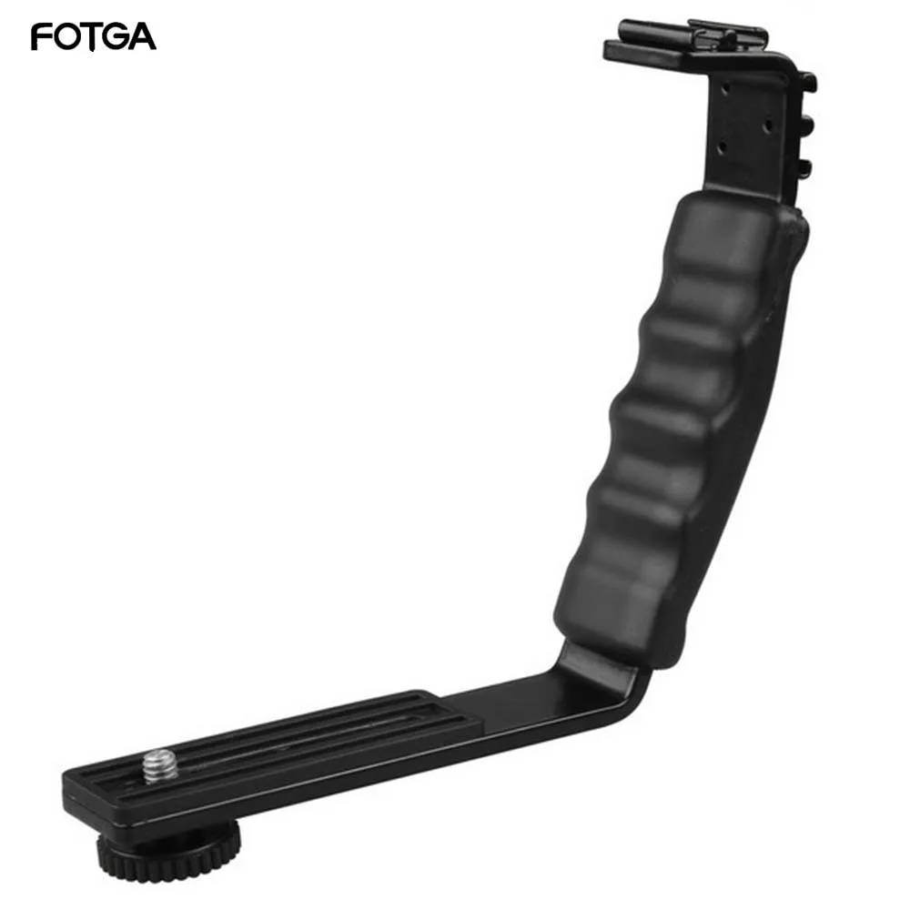 FOTGA L держатель для вспышки 2 Горячий башмак видеокамеры микрофон светильник