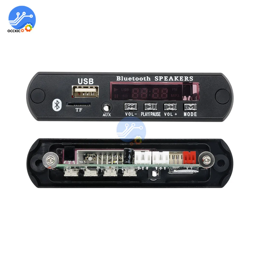 Автомобильный аудио USB TF FM Радио MP3 модуль беспроводной Bluetooth DC 5 в 12 В WMA декодер