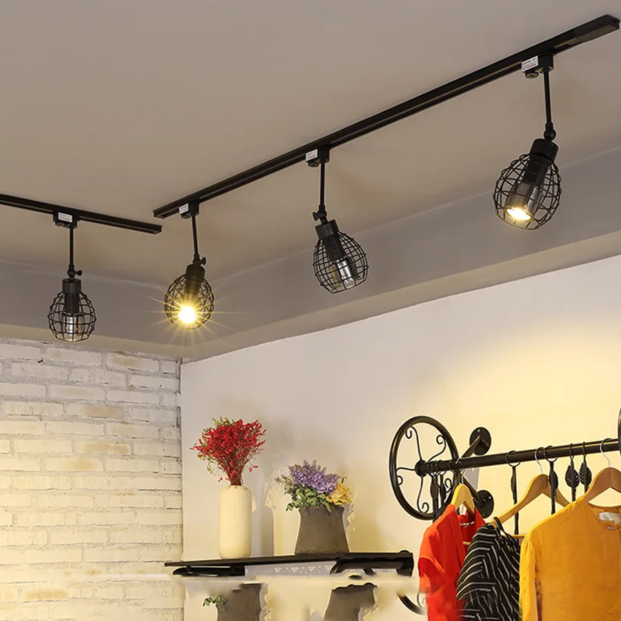 

Thrisdar Art LED Track Light Retro Simple LED Track Spotlight Clothing Store Bar Restaurant Cafe Track Spotlight