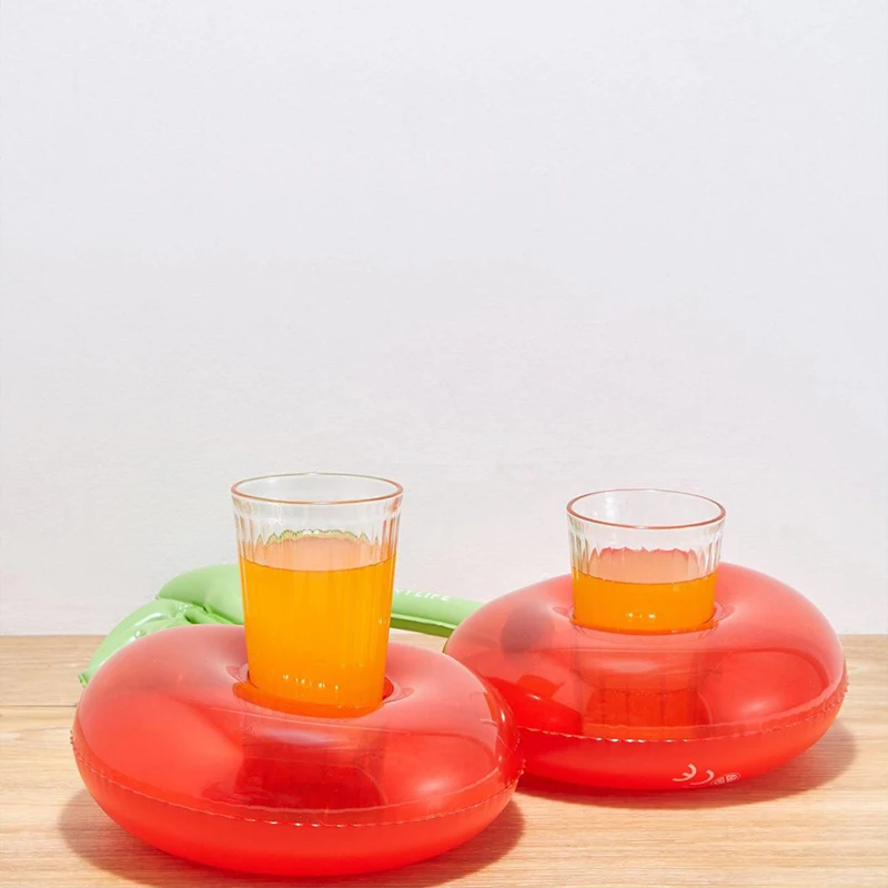 3 шт. милые надувные кружки с красными вишенками для напитков бассейна летние