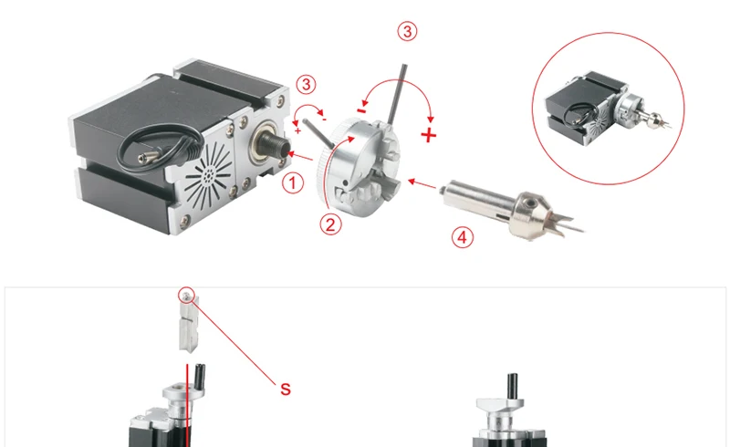 GKTOOLS, трехкулачковый патрон, зажимной диаметр 1,8-56 мм/12-65 мм, Z011