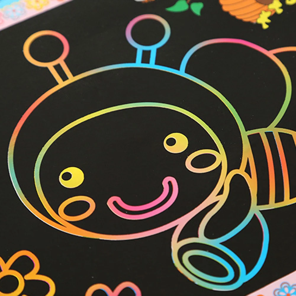 20pcs Small 15pcs Middle 10pcs Large 2 in 1 Magic Color Scratch Art Paper Coloring Cards Scraping Painting Children Drawing Toys | Игрушки и