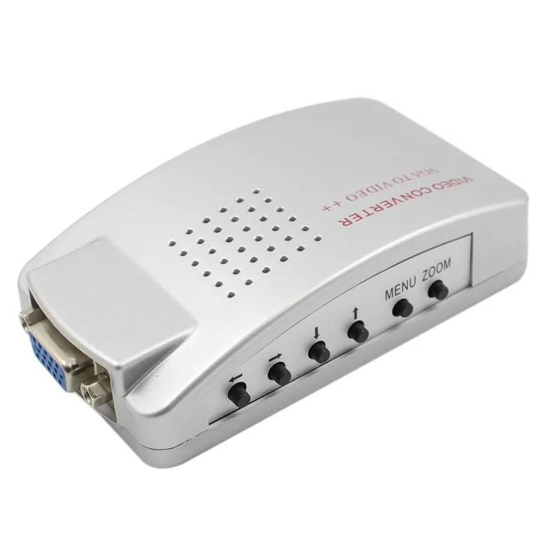 VT280 PC конвертер Универсальный NTSC PAL VGA к ТВ AV RCA адаптер видео переключатель