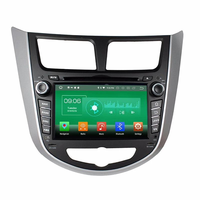 4 ГБ Оперативная память Android 8 0 автомобиль gps DVD для hyundai Solaris Accent Verna I25 навигации