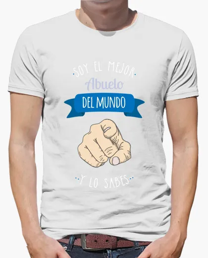 2017 Горячей Продажи мужчин футболки Mejor Дель Мундо Абуэло С Коротким рукавом Мода