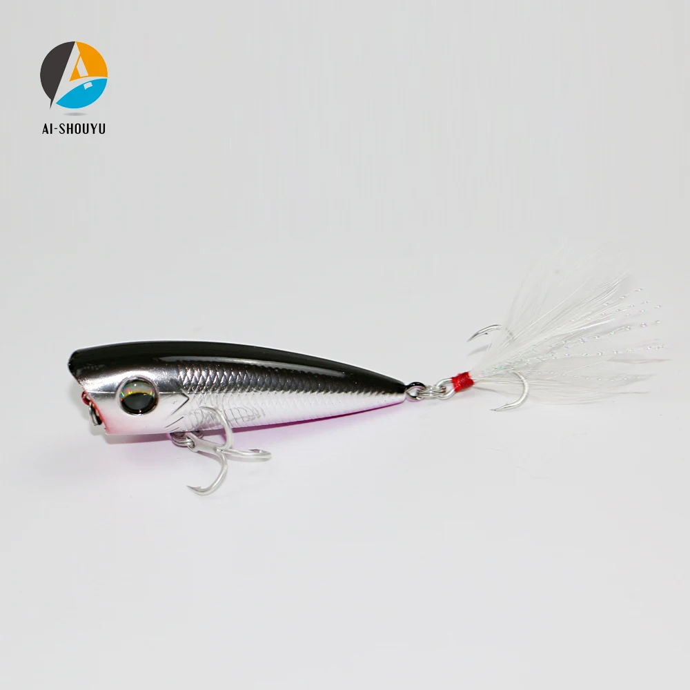 AI-SHOUYU 6cm 7g Popper Fishing Lures Hard Artificial Bait with 2 Treble Hooks Crankbait Minnow Swimming Crank Baits | Спорт и
