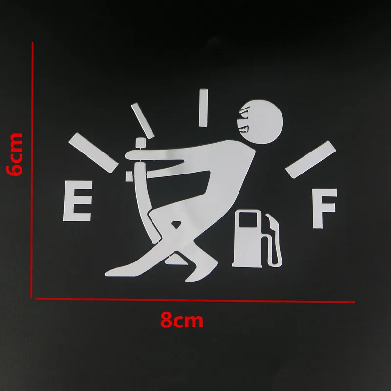 1 шт. забавная наклейка на автомобиль никелевый металл Натяжной топливный бак
