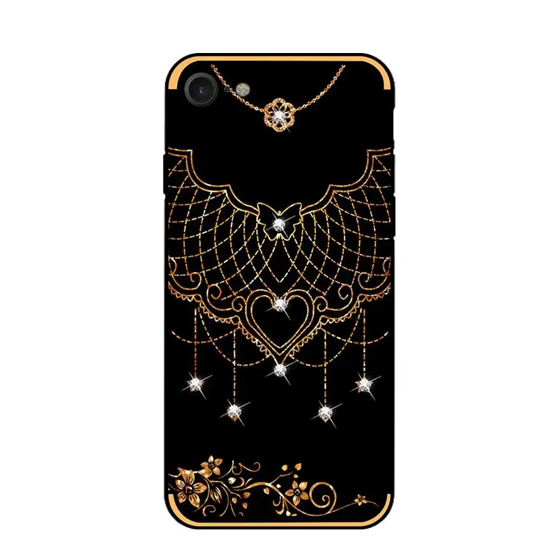NXE Pattern Printing Rhinestone Decorated Soft TPU Case for iPhone X 7 8 / Plus Phone | Мобильные телефоны и аксессуары