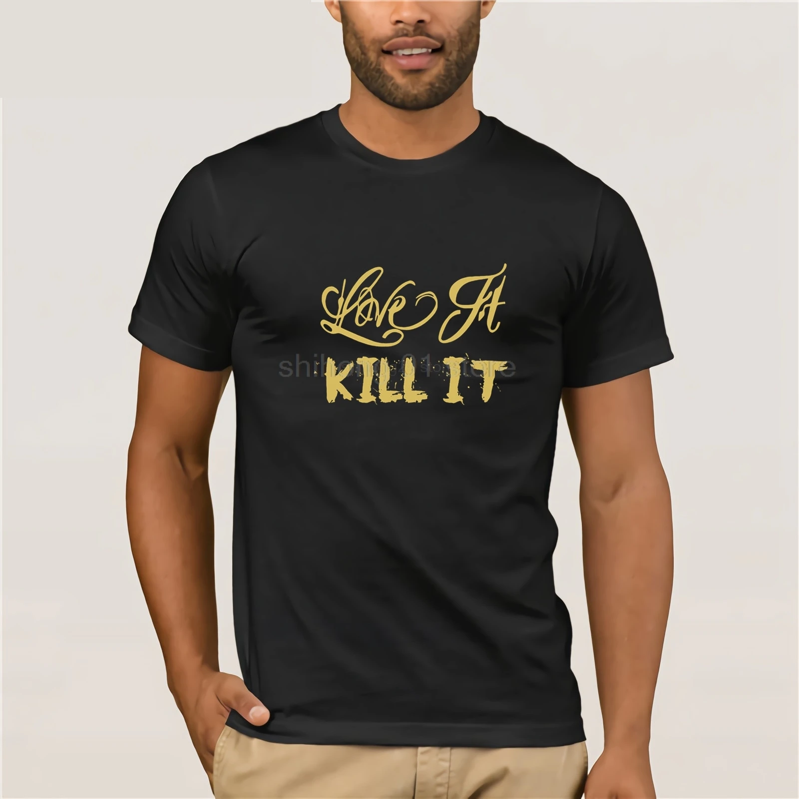 Футболка мужская с надписью Love It Kill для бодибилдинга занятий спортом тайского