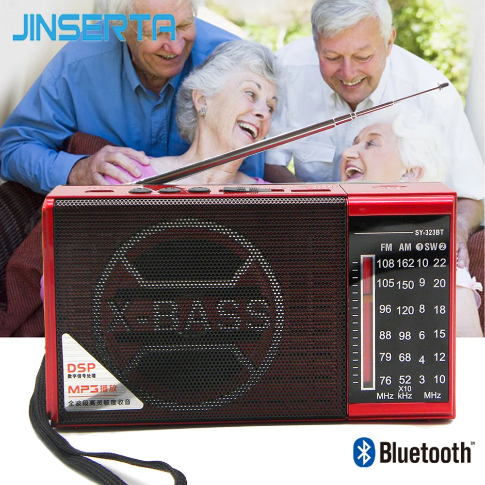 Портативный радиоприемник JINSERTA AM/FM/SW с поддержкой Bluetooth|Радиоприёмники| |