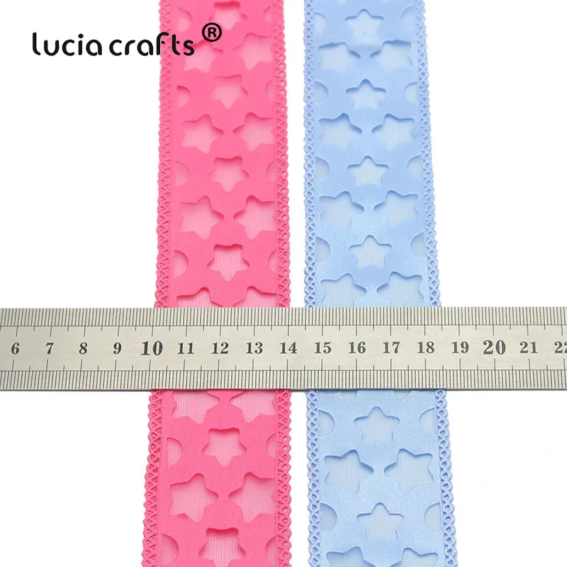 Lucia crafts 5y/6y 40 мм Звездные ленты из органзы для свадебного домашнего декора DIY шитье подарочная упаковка аксессуары ручной работы P0707