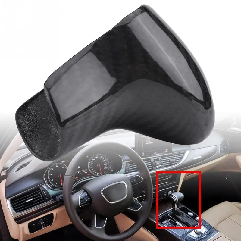 

Carbon Fiber Gear Shift Knob Cover Trim for Audi A4 A5 A6 A7 Q5 Q7 S6 S7 Fit for Left Hand Drive Car Auto Accessories Styling